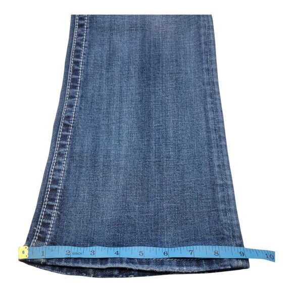 Miss Me Jeans Women 31 Signature Boot Western Blue Denim Y2K  Flap Pocket Boho - Picture 3 of 10